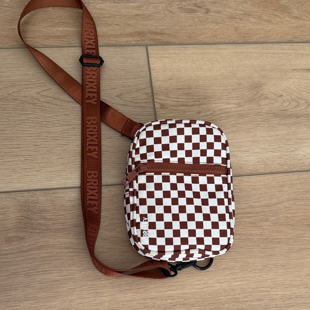 Brixley Crossbody - Brown Checker